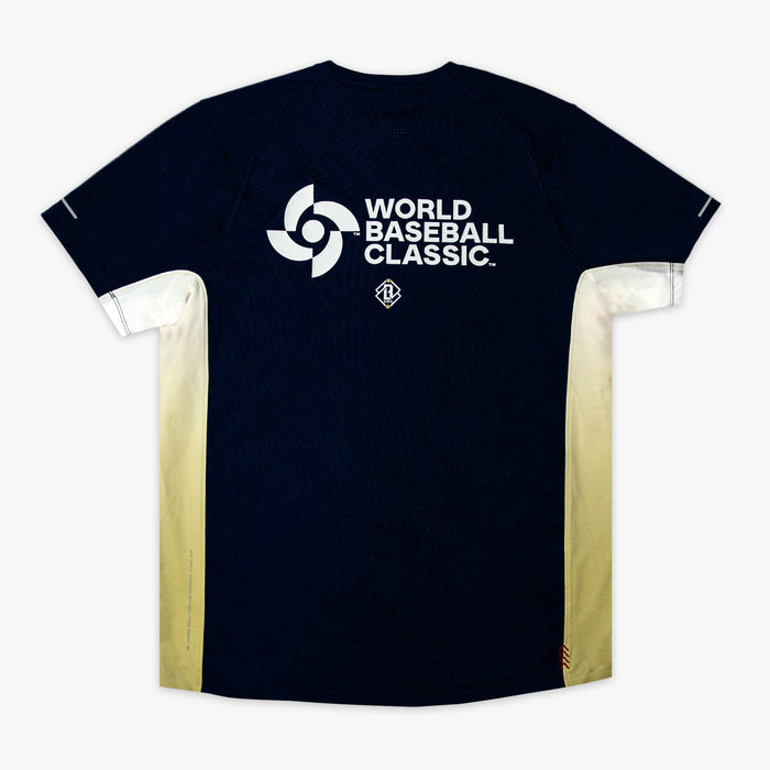 Navy Diamond Tech Vented Japan graphic tee — back view