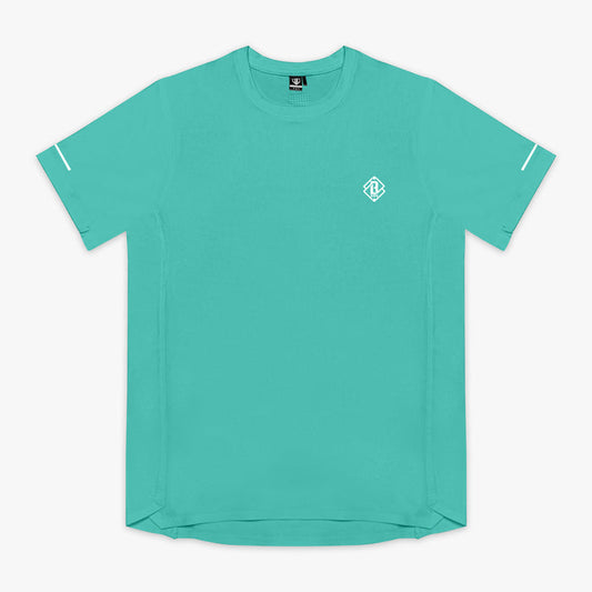 Blue Diamond Tech Vented Teal graphic tee — front view