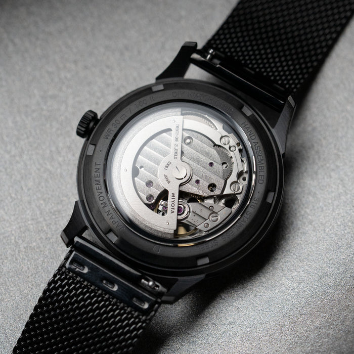 DIY Watchmaking Kit | 38.5mm Mosel (2025) series - Black Skeleton Crystal Dial dress watch w/ Miyota 82S0
