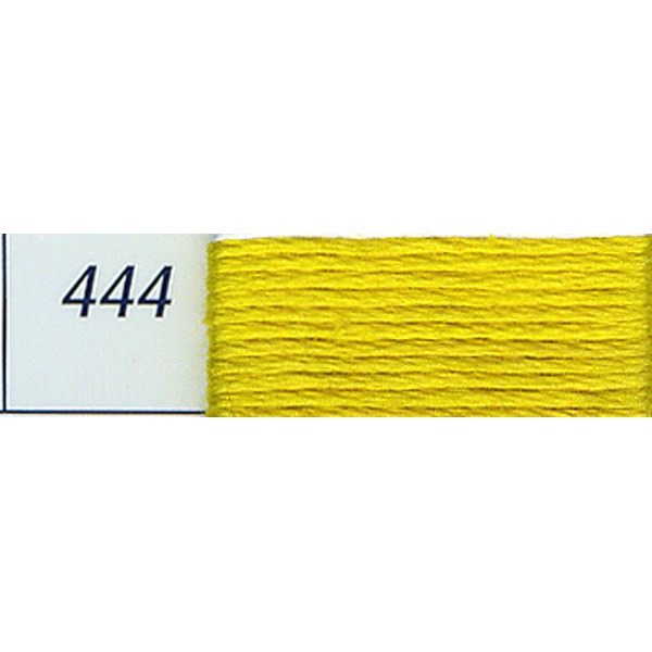 DMC 6 Strand Embroidery Floss Cotton Thread Bulk 444 Dark Lemon 8.7 Yards 12 Skeins