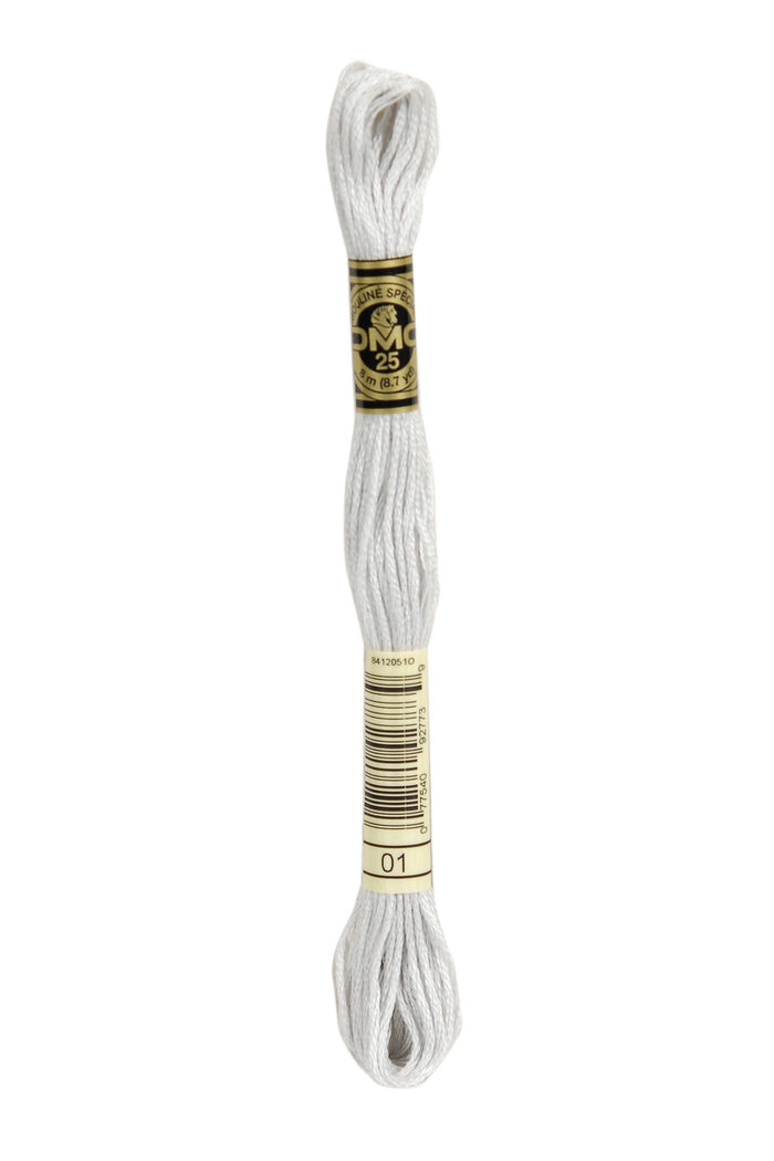 DMC 6 Strand Embroidery Floss Cotton Thread Bulk White 8.7 Yards 12 Skeins - artcovecrafts.com