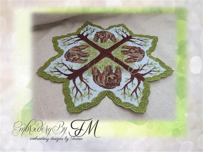 Doily bear / 5x7 hoop
