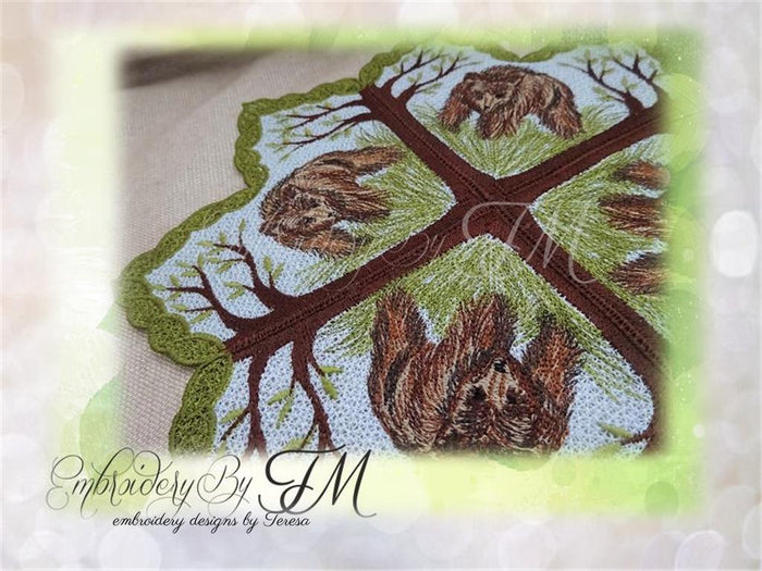 Doily bear / 5x7 hoop