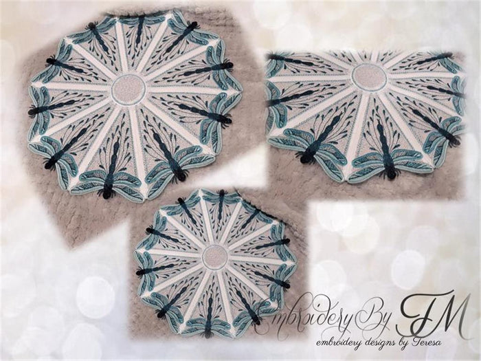 Doily dragonfly / 5x7 hoop