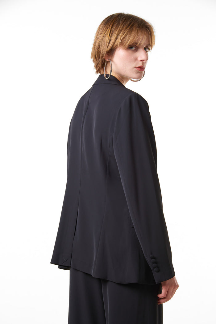 Double breasted tailored structured blazer wholesale