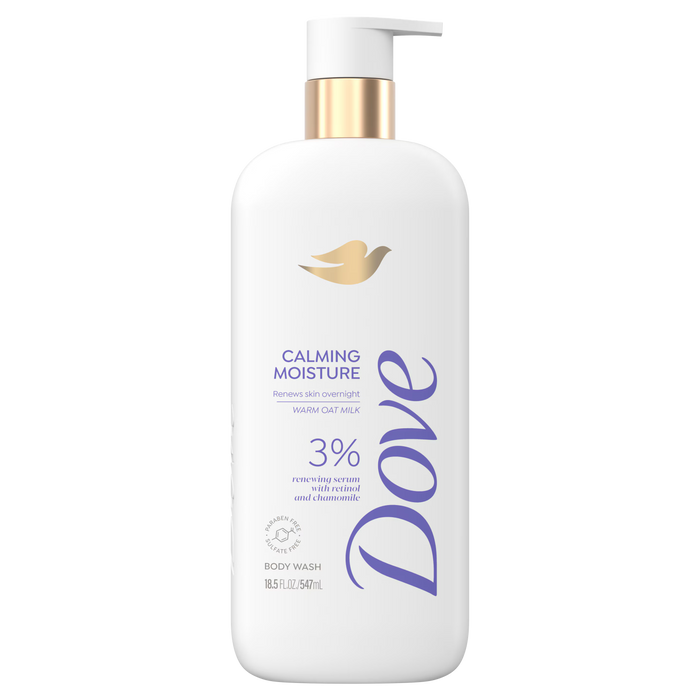 DOVE Calming Moisture Renews Skin Overnight Body Wash غسول جسم دوڤ المهدِّئ لتجديد رطوبة البشرة