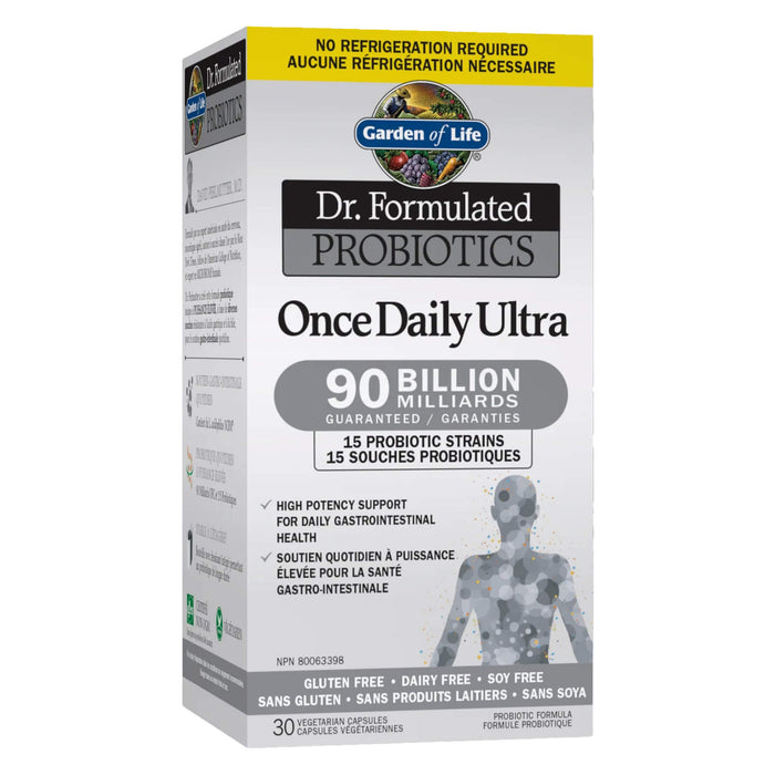 Box of Garden Of Life Dr. Formulated Probiotics Once Daily Ultra 90 Billion CFU - Shelf Stable 30 Vegetarian Capsules