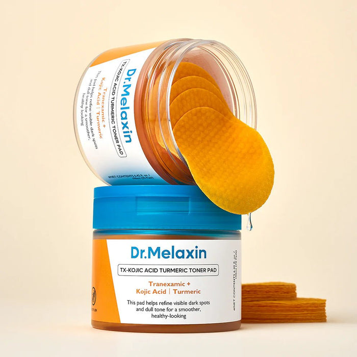 Dr. Melaxin TX - Kojic Acid Turmeric Toner Pad (70 Pads) وسادة تونر دكتور ميلاكسين تي إكس بحمض الكوجيك والكركم - Princess Cosmetics Qatar