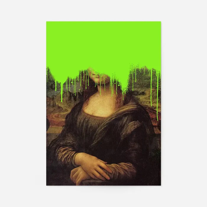 Drippy Mona Lisa Graffiti Print