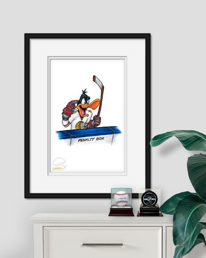 Duck Season Hockey Season x NHL Blackhawks Daffy Duck Limited Edition Art Print