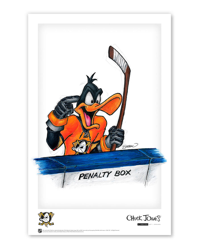 Duck Season Hockey Season x NHL Ducks Daffy Duck Limited Edition Art Print