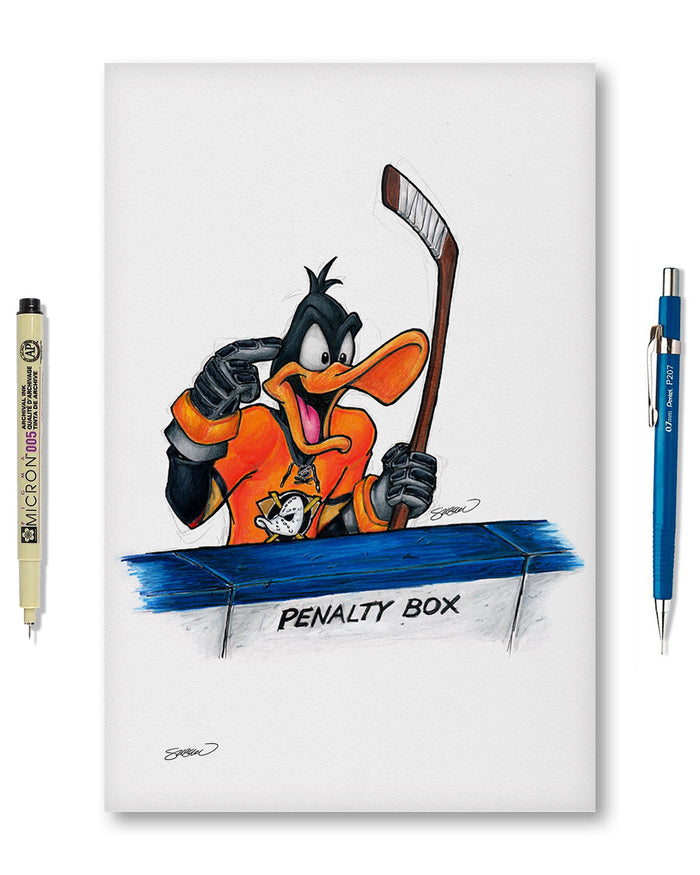 Duck Season Hockey Season x NHL Ducks Daffy Duck Limited Edition Art Print