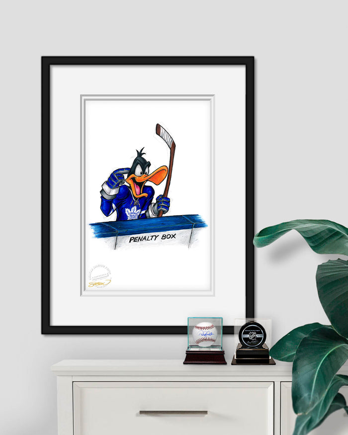Duck Season Hockey Season x NHL Maple Leafs Daffy Duck Limited Edition Art Print