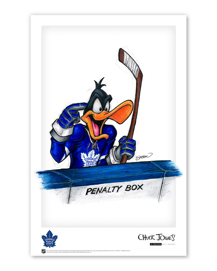 Duck Season Hockey Season x NHL Maple Leafs Daffy Duck Limited Edition Art Print