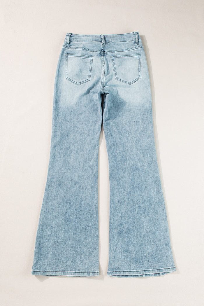 Dusk Blue Acid Wash Extra Wide Leg High Waist Long Jeans 🇨🇳