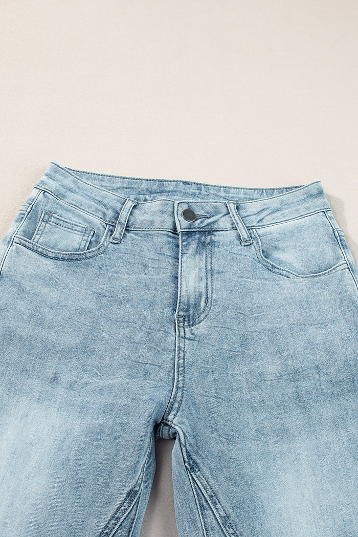 Dusk Blue Acid Wash Extra Wide Leg High Waist Long Jeans 🇨🇳