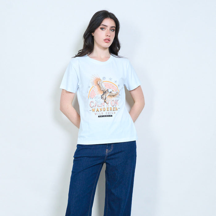 Eagle graphic slogan t-shirt wholesale