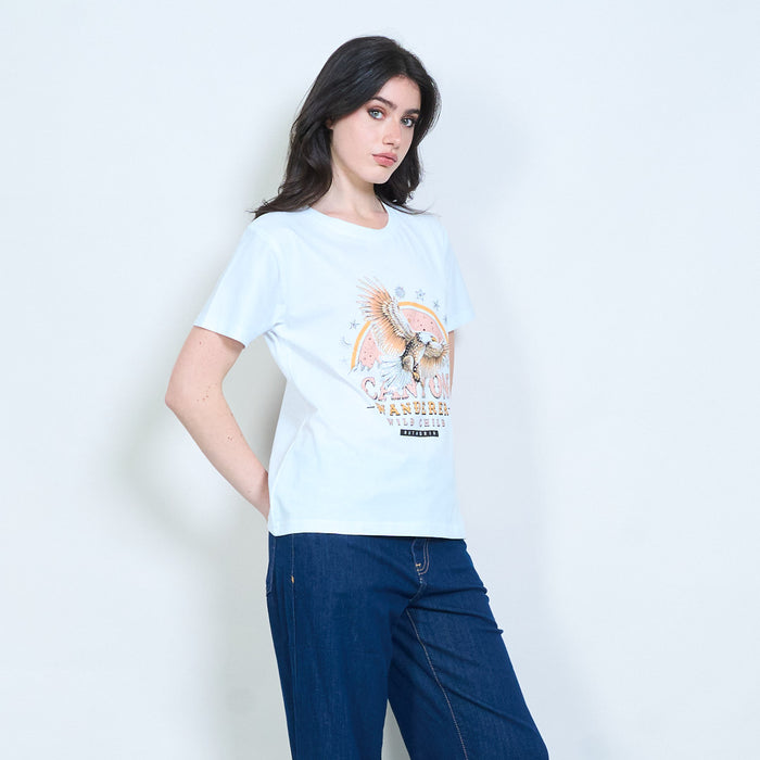 Eagle graphic slogan t-shirt wholesale