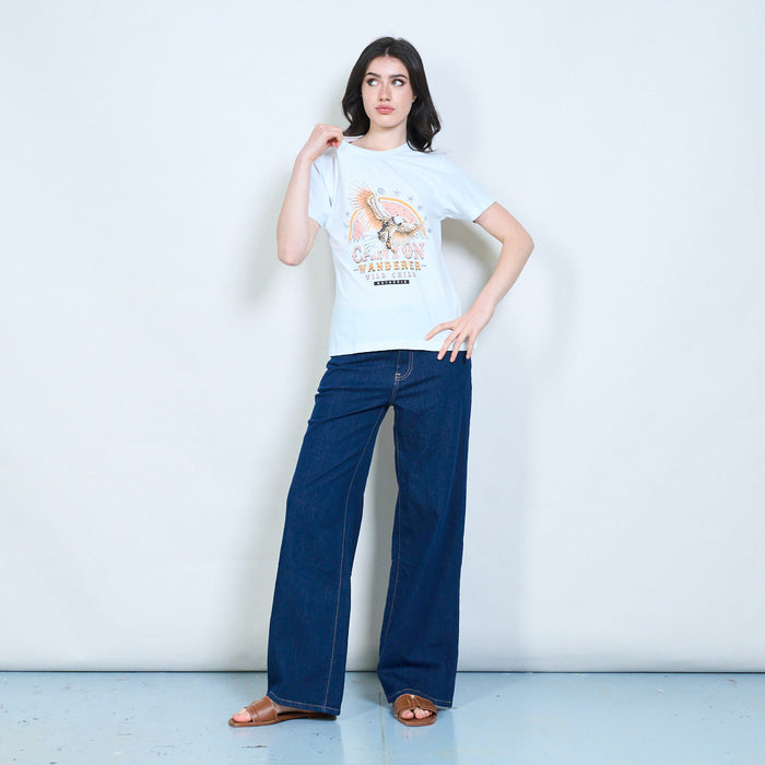 Eagle graphic slogan t-shirt wholesale