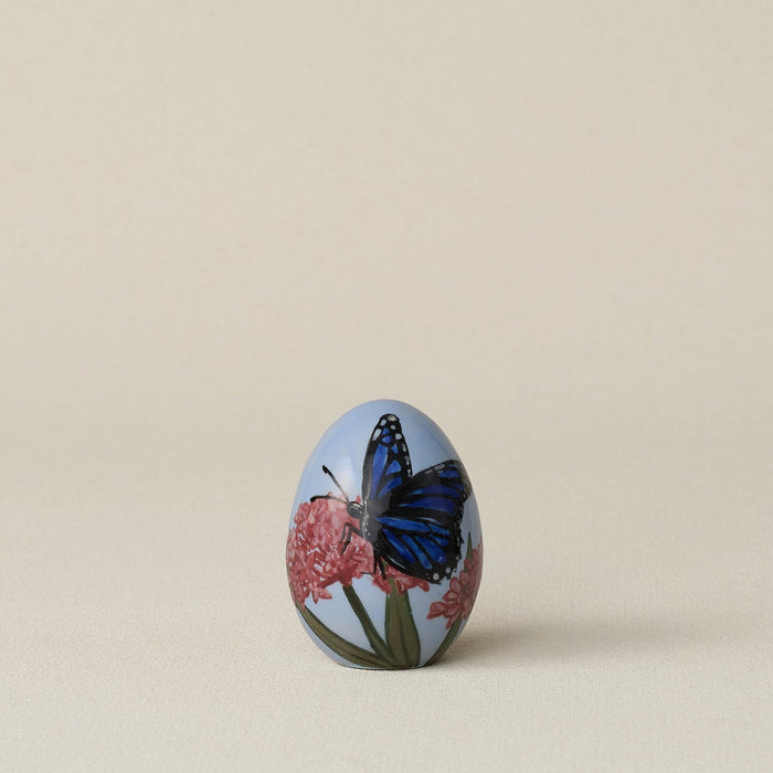 Handcrafted ceramic egg by Rookwood Pottery