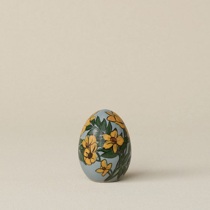 Handcrafted ceramic egg by Rookwood Pottery