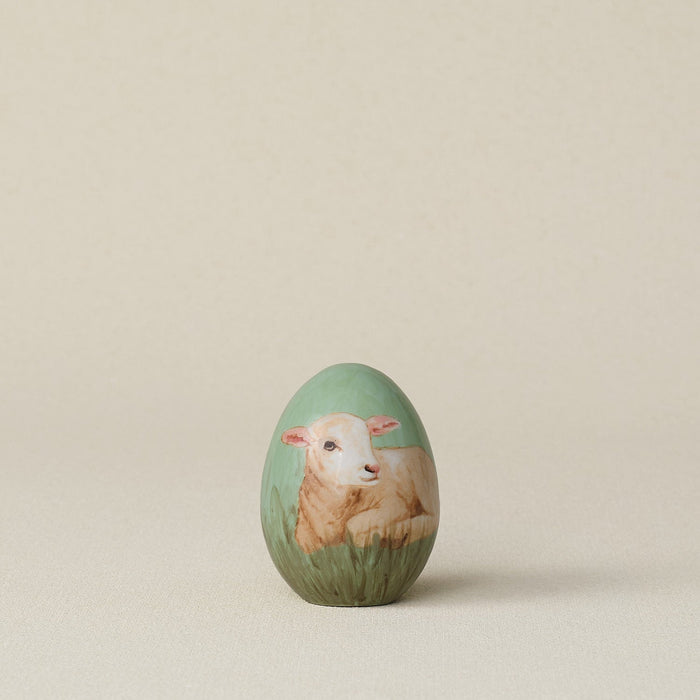 Handcrafted ceramic egg by Rookwood Pottery