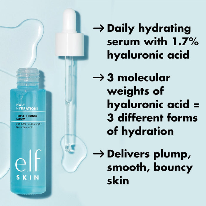 Elf Holy Hydration Triple Bounce Serum 1oz/ 30ml - ikatehouse