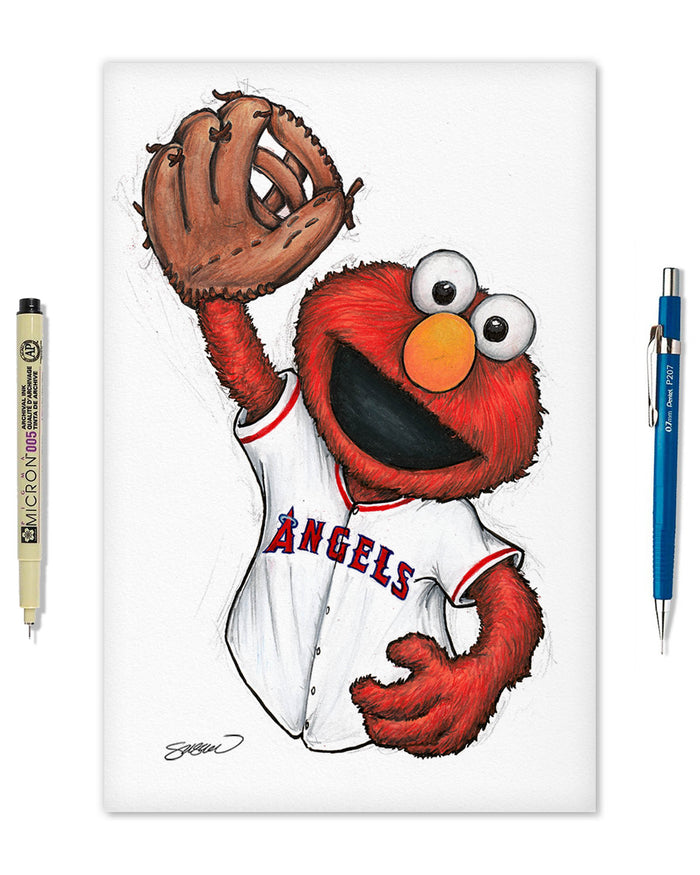 ELMO x MLB Angels Limited Edition Art Print