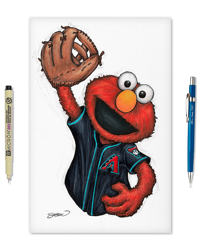 ELMO x MLB Diamondbacks Limited Edition Art Print