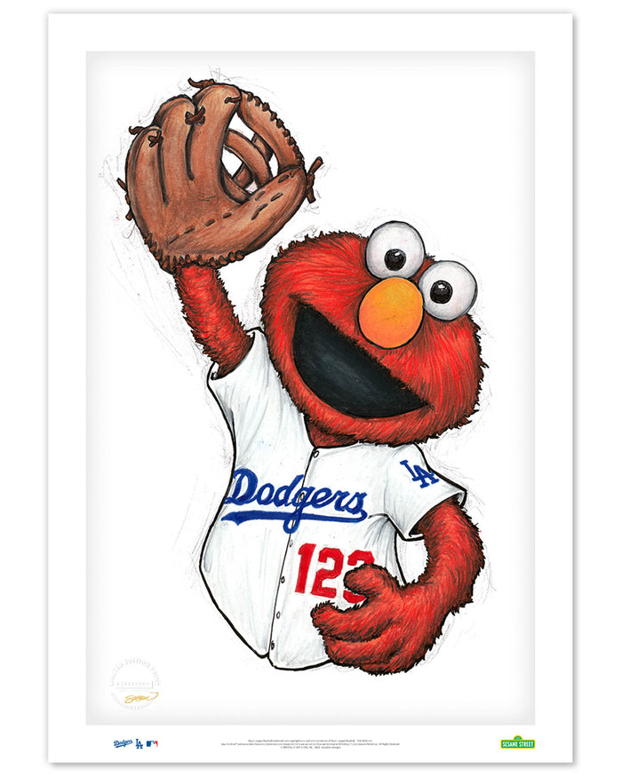 ELMO x MLB Dodgers Limited Edition Art Print