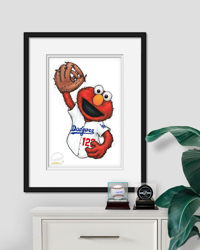 ELMO x MLB Dodgers Limited Edition Art Print