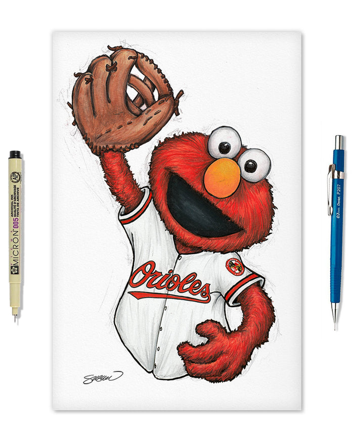 ELMO x MLB Orioles Limited Edition Art Print