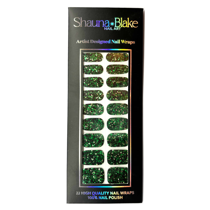 Emerald Gem No Light Gel Nail Wraps (NLG)