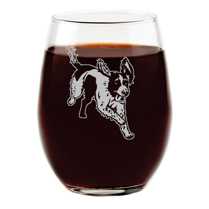 English Springer Spaniel Stemless Wine Glass