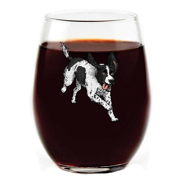 English Springer Spaniel Stemless Wine Glass
