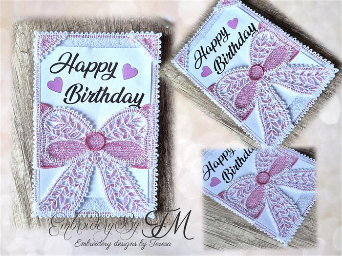 Envelope with ribbon  / 5x7 hoop