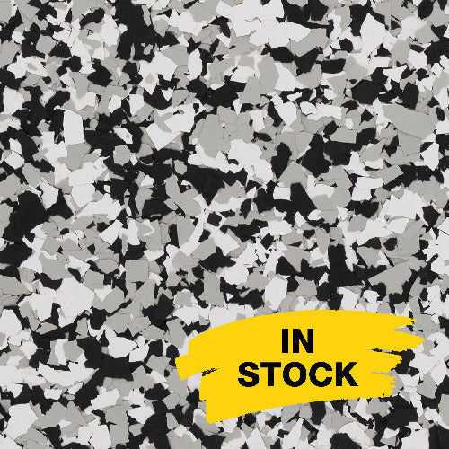 DOMINO | EPOXY FLAKES - garage floor chips, flake floor, and speckled garage floor