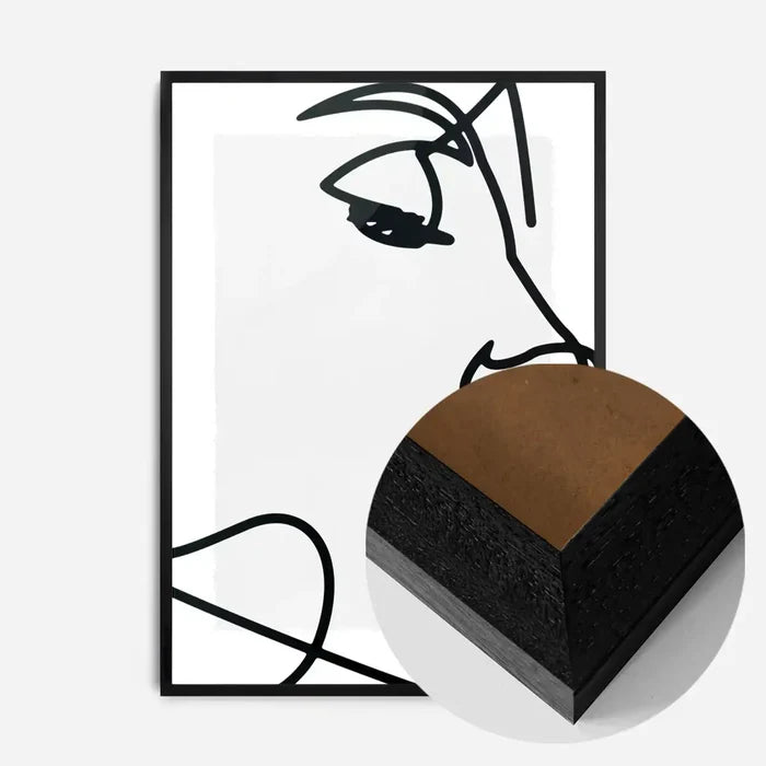 21x30cm | 8¼ x 11¾in / Black Wood Frame