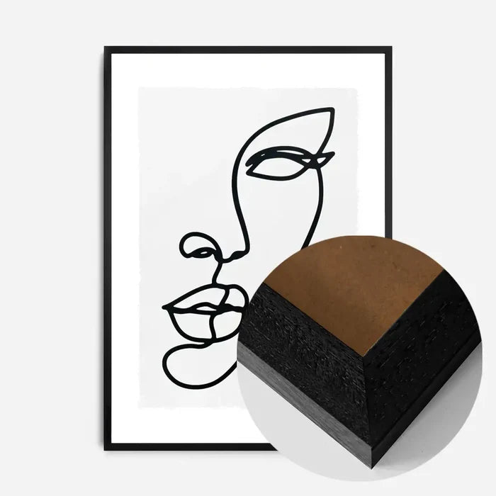 21x30cm | 8¼ x 11¾in / Black Wood Frame
