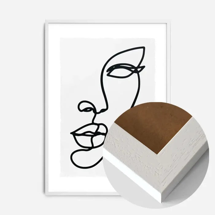 21x30cm | 8¼ x 11¾in / White Wood Frame
