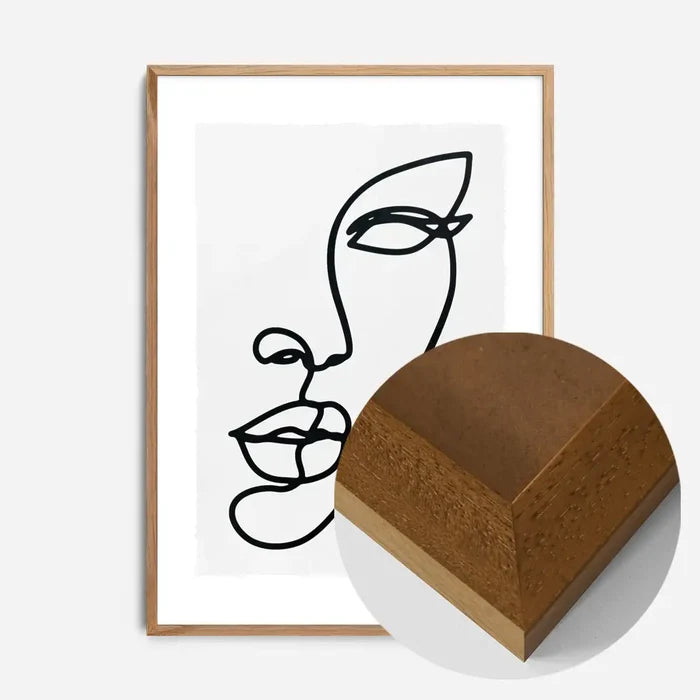 21x30cm | 8¼ x 11¾in / Oak Wood Frame