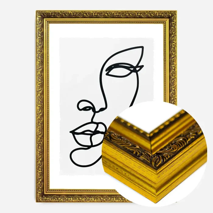 21x30cm | 8¼ x 11¾in / Gold Ornate Frame