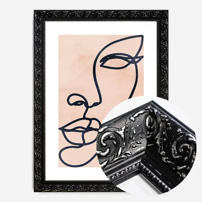 21x30cm | 8¼ x 11¾in / Black Ornate Frame