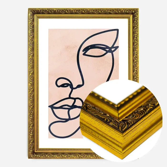 21x30cm | 8¼ x 11¾in / Gold Ornate Frame