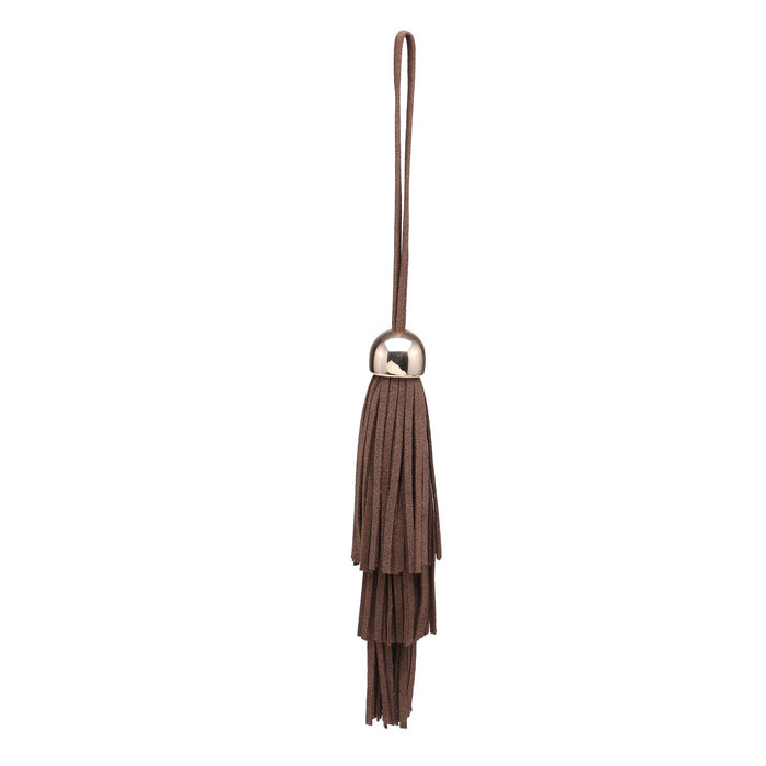 Faux suede tassel bag charm wholesale