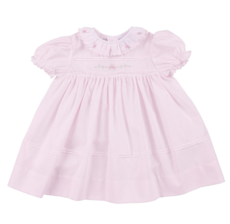 Feltman Pink Scallop Rose Dress