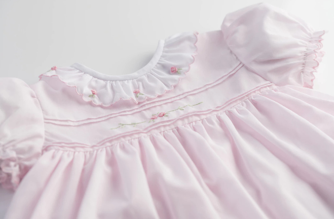 Feltman Pink Scallop Rose Dress
