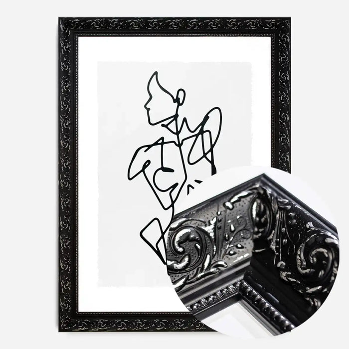 21x30cm | 8¼ x 11¾in / Black Ornate Frame