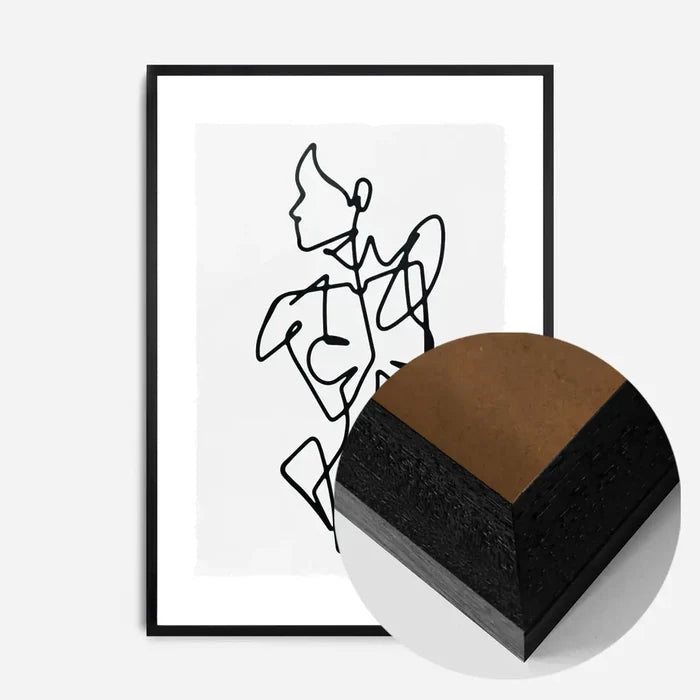 21x30cm | 8¼ x 11¾in / Black Wood Frame