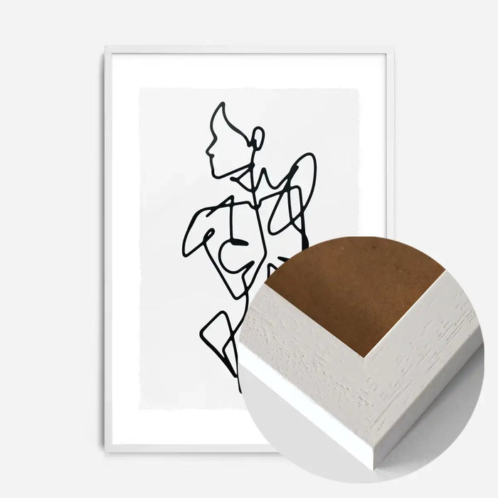 21x30cm | 8¼ x 11¾in / White Wood Frame